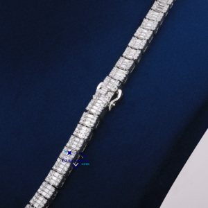 2025 nuevo diseño ilusión lujosa cadena de 12 MM 14Kt oro blanco sólido laboratorio cultivado collares de diamantes VVS claridad IGI certificado - Product Image 6