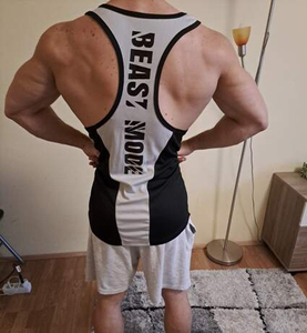 150 GSM Custom 2XL Gym Clothing <b>Men</b> Sleeveless Muscle Shirt Stringer Tank Top Fitness Basketball Running Singlet - Product Image 4