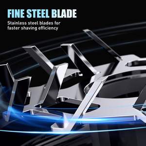Mini rasoir électrique rotatif portable bleu pour hommes, étanche IPX7, utilisation humide et sèche, rechargeable par USB, rasoir pour le visage - Product Image 2