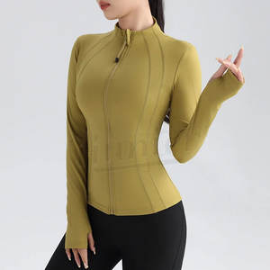 Fabricación de chaquetas de entrenamiento de nuevo estilo para mujer con cremallera completa Slim Fit ligero Atlético Running Sports Track Jacket con bolsillos - Product Image 3