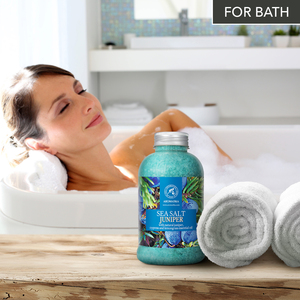 Aromatika Sal Marina Natural de Zanjano 600g Cristal para Baño con Aceites Tonificantes de Ciprés y Limoncillo para el Cuidado Corporal - Product Image 4