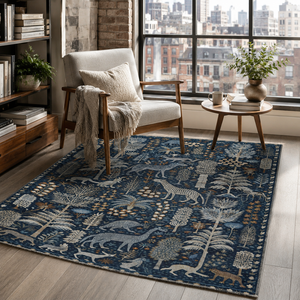 Alfombra lavable Netline Home Archive Border Bright Blue Heritage - Product Image 6