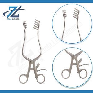 Retracteur manuel Norfolk et Norwich, 4 x 5 dents, lames de 50 mm x 223 mm de long, instruments chirurgicaux en acier inoxydable fabriqués au Pakistan - Product Image 3