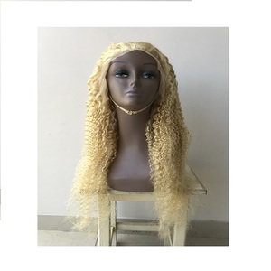13x4 Rubio 613 profundo rizado Frontal Largo 100 crudo indio templo virgen visón brasileño cutícula alineada cabello humano vendedor peluca - Product Image 1