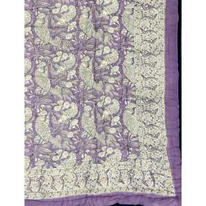 Edredón Individual de Algodón Estampado a Mano con Patrón Tradicional Kantha, Diseño de Patchwork Hecho a Mano para Bebés, Invierno y Verano, para el Hogar - Product Image 2