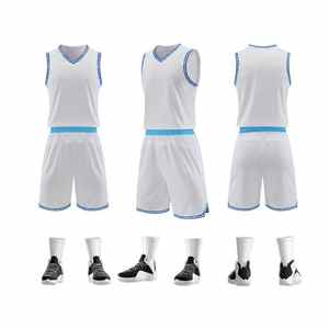 Dernier modèle de maillot de basket-ball personnalisé maillots de basket-ball unis réversibles ensemble d'uniformes vêtements de basket-ball pour hommes - Product Image 3