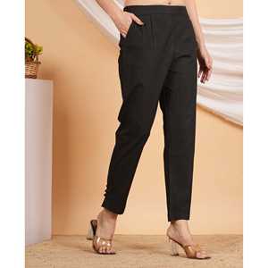 กางเกงคาร์โก้ทรงหลวมสำหรับผู้หญิงผิวสี ระบายอากาศได้ดี มีรอยยับ แต่งแถบข้าง ไซส์ XL สีวอช - Product Image 3