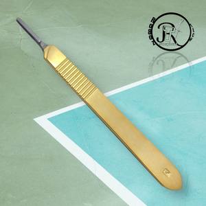 Hojas de bisturí #10 de acero inoxidable de color dorado, mango de bisturí #3, juego de herramientas dermatológicas eléctricas manuales, juego de instrumentos de acero inoxidable - Product Image 2