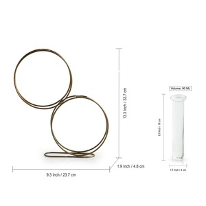 Macetero Redondo Elegante con Marco de Tubo Metálico para Decoración de Sala de Estar, Oficina y Entrada con Estilo Moderno Minimalista - Product Image 4