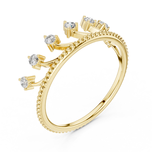 Anillo de oro minimalista moderno de 18 quilates Anillo de Bodas de diamantes - Product Image 6