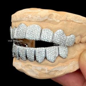 Bijoux STAR, grille dentaire unisexe en argent sterling 925, moissanite taille brillant VVS-VS, classique, glacée, à porter tous les jours - Product Image 3