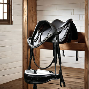 Bridon de dressage INFINITY PATENT avec rembourrage blanc, taille COB, en solde - Product Image 6