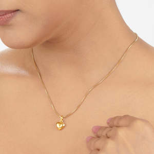 จี้ทองรูปหัวใจอaura ที่รักล้ำค่า พร้อมสายโซ่เชื่อมต่อ - Product Image 2
