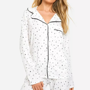 Nouveaux vêtements de nuit saisonniers à col en V pour femmes, vêtements de nuit respirants et confortables, style soie/satin, vêtements de maison décontractés, surdimensionnés - Product Image 4