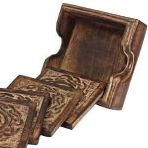 Dessous de verre en bois décoratif personnalisé nouvellement conçu à la mode fabriqué par l'exportateur indien au prix le plus bas - Product Image 5