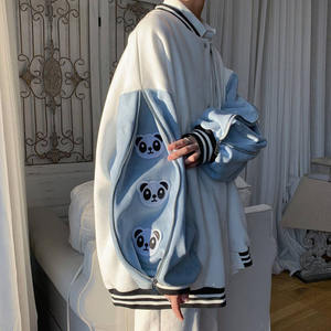 เสื้อแจ็กเก็ตเบสบอลฤดูหนาวสำหรับผู้ชายปักด้วยแขนเสื้อหนังสำหรับใส่ไปวิทยาลัยเลตเตอร์แมนตามสั่ง - Product Image 6