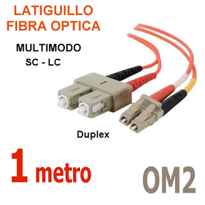 Cavo patch in fibra ottica duplex SC-LC OM2 da 1 metro - Product Image 1