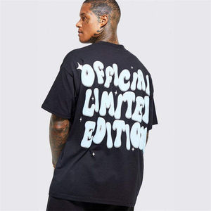 Conjunto de dos piezas de estilo callejero para hombre impreso de fabricante personalizado sólido transpirable Puff impreso camisa pantalones cortos de talla grande para - Product Image 5