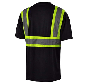 Wholesale Custom Logo Short Sleeve Sweat <b>Shirts</b> Quick Dry High Visibility Hi Viz Patchwork Reflective Strips T-<b>Shirts</b> For Men - Product Image 2