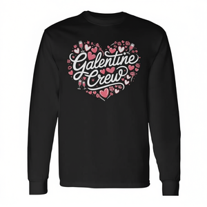 Maglietta a Maniche Lunghe 'Happy Galentine's Day Squad 2026' Design Promozionale Coordinato per il Gruppo di Galentines - Product Image 2
