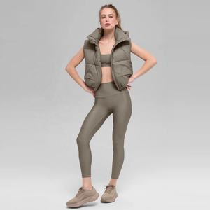 Zipper Puffer Vest Sans Manches avec Logo Avant Personnalisé Hiver Léger Sans Capuche Respirant Street Wear Durable Veste Hommes - Product Image 2