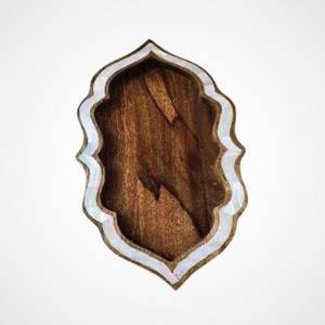 Plateau en bois avec incrustation de nacre arabe en gros, plateau de présentation de chocolat durable pour la restauration, plateau décoratif pour le ramadan et l'Aïd - Product Image 3