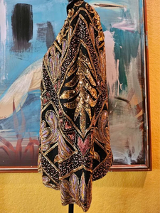 Vestido de longitud larga informal Chaquetas con cuentas Borde libre Forro transpirable Decoración de lentejuelas sostenible Temporada de otoño delgada Mujer - Product Image 4