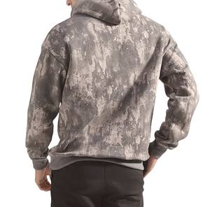 Pull à Capuche en Polaire pour Homme, Séchage Rapide, Respirant, Coupe Régulière, Polyester/Coton, Ourlet Brut sur le Devant, Longueur Régulière, Décontracté - Product Image 3