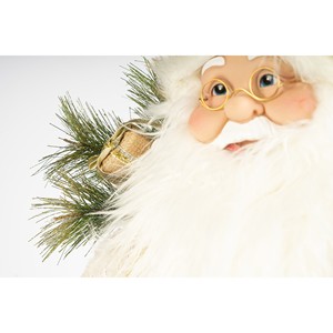 Figura Decorativa Navideña de Santa Claus, 90 cm, Dorada, Tradicional, Sintética, para Decoración Festiva de Interiores, Sala de Estar, Juguete - Product Image 3