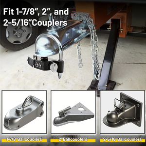 Candado de Combinación de 4 Dígitos Vypart Negro para Remolque de Caravana, Grillete de Seguridad, Candados de Viaje - Product Image 5