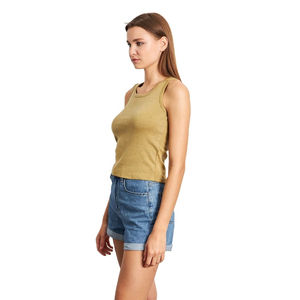 Débardeur de sport personnalisé pour femme, couleur unie, vêtement d'été, doux, respirant, séchage rapide, logo frontal, vente en gros - Product Image 6