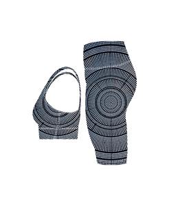 Ensemble de sport 2 pièces personnalisé en gros, sublimé, grande taille, haut de yoga, soutien-gorge de sport et short de sport taille haute - Product Image 2