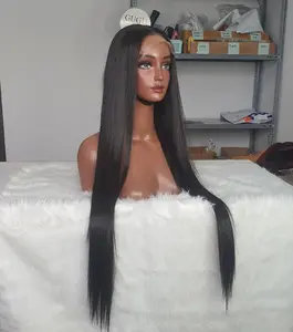 Vietnamese Raw Hair Wigs Black Bone Straight 30 Inch 15 Seconds Natural Color With Wholesale Vendors