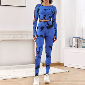 Venta directa de fábrica, conjunto de Yoga para mujer, ropa deportiva para entrenamiento, conjunto de Yoga para mujer, conjunto de Yoga de cintura alta para mujer - Product Image 4