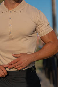 Nuevo Polo de marca al por mayor para hombres Color de piel Polo de sublimación informal Algodón orgánico ecológico Último diseño - Product Image 4