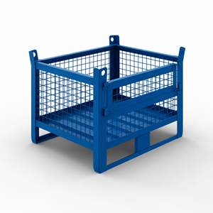 Contenitori in rete elettrosaldata con porta di apertura, capacità 1000 kg - Product Image 1