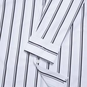 Camisa de Vestir a Rayas de Verano para Hombre Aristino, Cuello Mao, Bordada, Antiarrugas, Transpirable, ALS1860Z, Precio de Mayoreo - Product Image 3