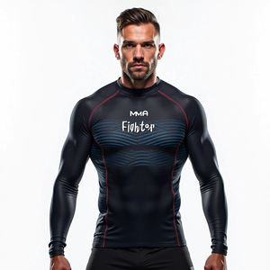 Get Custom Fit HD Print <b>Rash</b> <b>Guards</b> Premium Material MMA Martial Arts Wear Full Short Sleeve Kimono De Jiu Jitsu Styles - Product Image 6