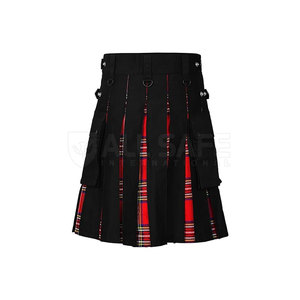Venta caliente al aire libre Durable Color sólido tejido a cuadros auténtico directo de fábrica para hombre Festival suave acrílico escocés Festival Kilts - Product Image 2