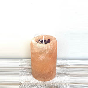 เทียนเกลือสีชมพูงานประดิษฐ์จากธรรมชาติของตกแต่งบ้านทำด้วยมือแกะสลักด้วยมือสไตล์ความรักหิมาลายันเทียนเกลือสีชมพู - Product Image 6