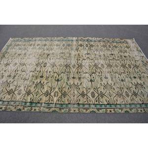 Tapis traditionnel en laine vert Beige 5x8ft Vintage turc Patchwork Design plat tissage Latex support pour salon décor pour adolescents - Product Image 3