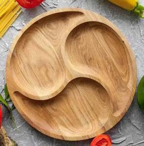 Nouveau modèle de plateau en bois personnalisé Planche à fromage en bambou Lazy Susan avec plateau à collation - Product Image 1