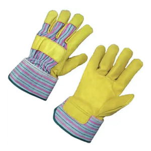 Guantes de trabajo de cuero de alta resistencia Cuero de grano de vaca con revestimiento Anti-impacto Seguridad industrial Protección de manos Guante de cuero - Product Image 2