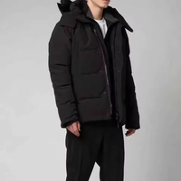 Vestes matelassées en toile à capuche grande taille avec fermeture éclair sur le devant, streetwear d'hiver pour hommes, haute qualité