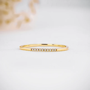 ราคาการผลิตใหม่แหวนหมั้นเพชรสำหรับงานแต่งงานแหวนทองคำที่เรียบง่าย CVD เครื่องประดับสำหรับผู้หญิง - Product Image 1