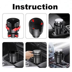 Adaptador de expansor de portavasos de coche con expansor de portavasos de Base de goma ajustable compensado para <span class=keywords><strong>Interior</strong></span> automotriz de coche - Product Image 6