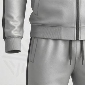 Ensemble de survêtement pour homme, décontracté, pour le quotidien, offrant un profil minimaliste et élégant, idéal pour les sorties, la salle de sport, le fitness, la course à pied, tenue sportive - Product Image 5