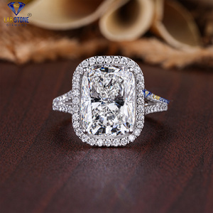 แหวนทองคำขาวประดับเพชรทรงกลมและทรงคุชชั่น 6.772 กะรัต โดย Lab-Stone/ แหวนที่เพิ่มความหรูหรา / สี EF-VS - Product Image 1