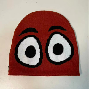 Logo personnalisé de haute qualité en gros chaud unisexe classique tricoté hiver casual élégant doux léger randonnée coupe-vent bonnets - Product Image 1