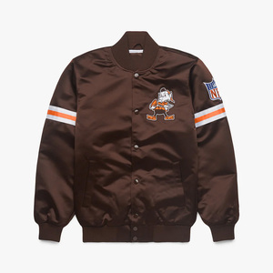 Chaqueta de bombardero de satén personalizada de alta calidad, tela gruesa, cuello levantado, ropa informal de calle teñida, chaqueta universitaria de béisbol con letras - Product Image 1